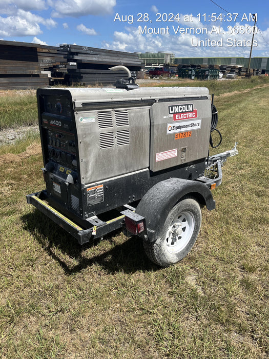 2024 Lincoln Electric LE400 Kubota V1505, Trlr, Cable Rack, Light Kit, ES Decals, T3