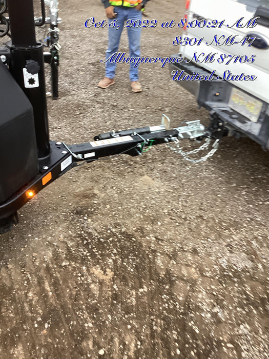 2022 Allmand NLV3GR (4) LED Light Fixture 350W, 23' Vertical Mast, 3kW Prime, Towable, ES Decals, T3