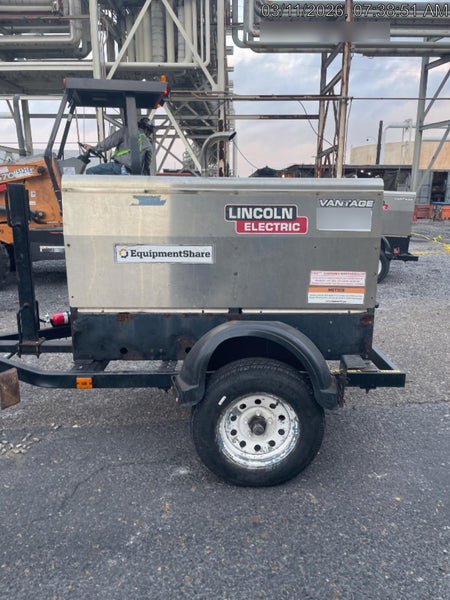 2019 Lincoln Electric Vantage 322 Welder Ready-Pak 3, Two wheel trailer, Fender and Light kit, Cable Rack