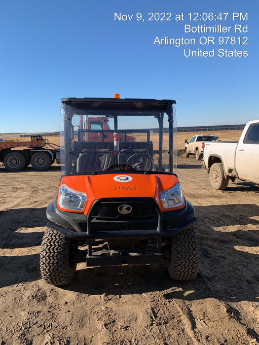 2022 Kubota RTV-X1140W-H Plastic Canopy, Windshield Acrylic Clear, LED Strobe Light, Wire Harness Kit, Back up Alarm