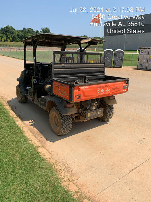 2020 Kubota RTV-X1140WL-H 4 Passenger Cart with Metal Top, windshield, strobe light, harness, and backup alarm