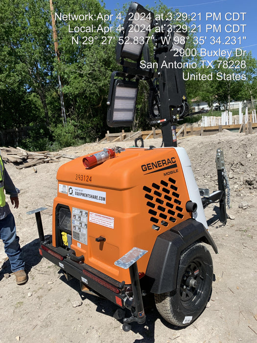 2024 Generac MLT2 Diesel, Flex Switch 120V Input, Powerzone Controller, 
(4) 320W LED Lights, 4kW Generator, 39.9 Gal Fuel Tank, 2" Ball, T3