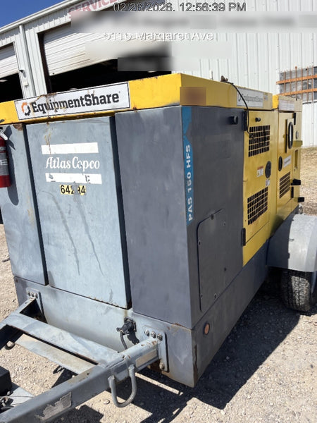 2020 ATLAS COPCO PAS 150 HF CS Enclosed