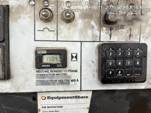 2019 Wacker Neuson LTV6L-MH Wacker Neuson LTV6L Mobile Light Tower w/Fuel Level Sensor Installed