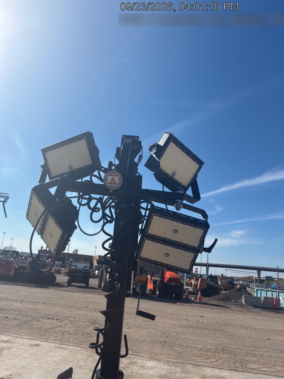 2022 Allmand NLV3GR (4) LED Light Fixture 350W, 23' Vertical Mast, 3kW Prime, Towable, Deep Sea L401, Leveling Jacks, Yanmar T4F 5.8hp