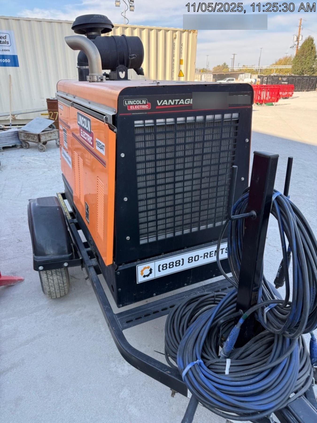 2021 Lincoln Electric Vantage 549X Ready Pak 3, ORANGE (includes trailer, cable rack, fender light kit)