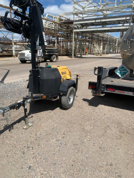 2022 Allmand NLV3GR (4) LED Light Fixture 350W, 23' Vertical Mast, 3kW Prime, Towable, Deep Sea L401, Leveling Jacks, Yanmar T4F 5.8hp