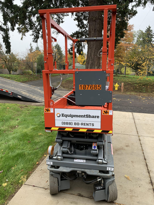 2020 Skyjack SJIII-3219 Solid NM Tires, Half height spring hinged entry gate, Dual Beacons, 800W Inverter