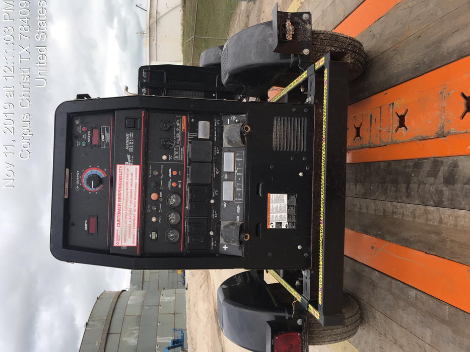 2019 Lincoln Electric Vantage 322 Welder Ready-Pak 3, Two wheel trailer, Fender and Light kit, Cable Rack