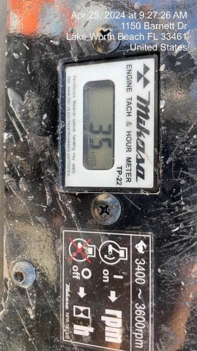 2023 Multiquip MV308GH Honda GX270, 18" Plate, Tachometer