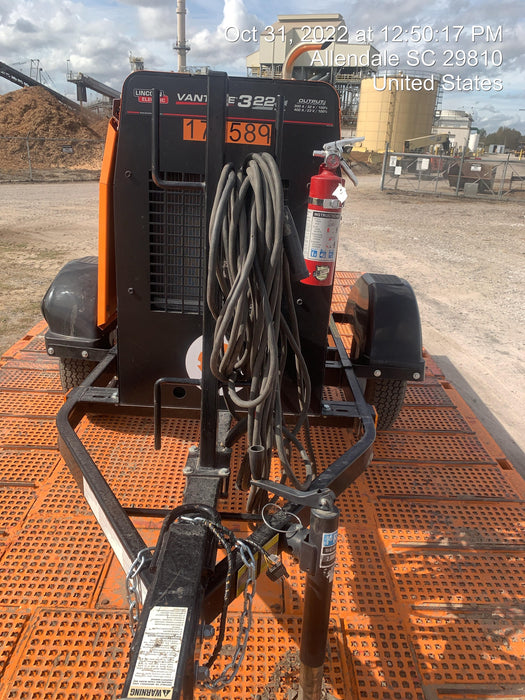 2021 Lincoln Electric Vantage 322 Vantage 322 Ready Pak 3 w/ Decals, ORANGE (includes trailer, cable rack, fender light kit) NO Telematics