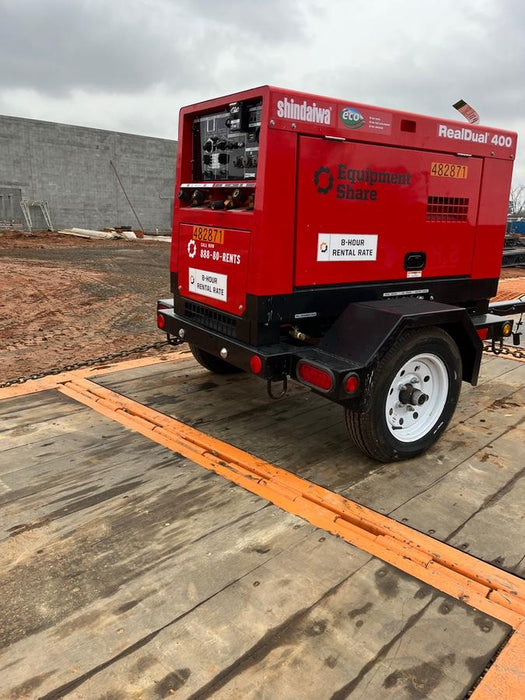 2024 Shindaiwa DGW400DML Kubota D902 Engine, 23 HP, Dual Op Welder, Wire, Arc, Droop Stick, Tig, and CC Stick Functionality, Simulphase, 3 Phase and 1 Phase Gen Output, Single Axle NB Trlr, Slr Trckl Chrg 12V 12W, Fire Ext, T3