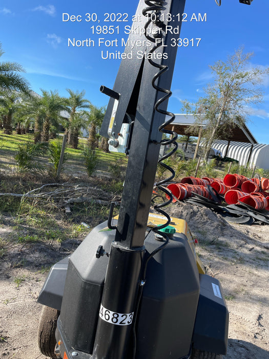 2022 Allmand NLV3GR (4) LED Light Fixture 350W, 23' Vertical Mast, 3kW Prime, Towable, ES Decals, T3