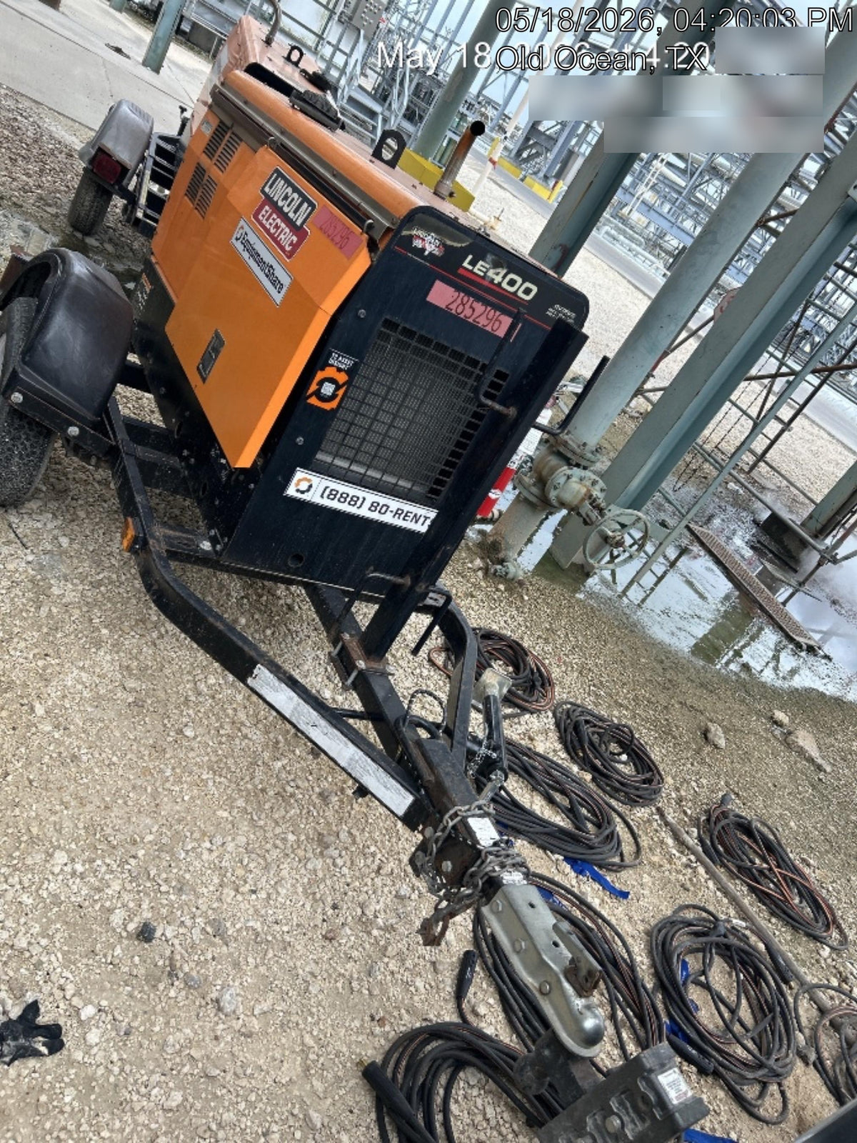 2022 Lincoln Electric LE400 Kubota V1505, Trlr, Cable Rack, Light Kit, ES Decals, T3