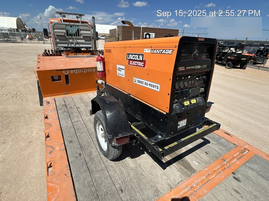 2021 Lincoln Electric Vantage 322 Vantage 322 Ready Pak 3 w/ Decals, ORANGE (includes trailer, cable rack, fender light kit) NO Telematics