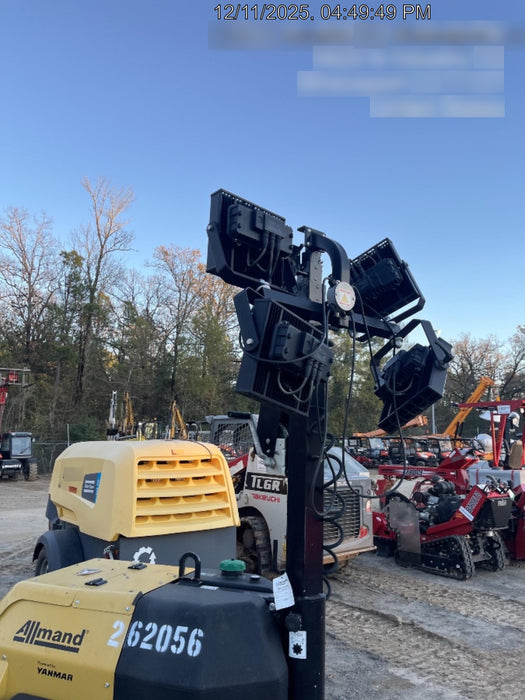 2022 Allmand NLV3GR (4) LED Light Fixture 350W, 23' Vertical Mast, 3kW Prime, Towable, ES Decals, T3