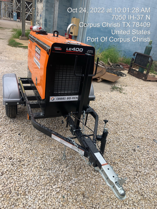2022 Lincoln Electric LE400 Kubota V1505, Trlr, Cable Rack, Light Kit, ES Decals, T3