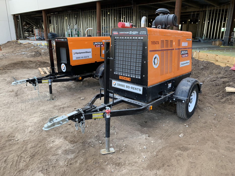 2021 Lincoln Electric Vantage 549X Ready Pak 3, ORANGE (includes trailer, cable rack, fender light kit)