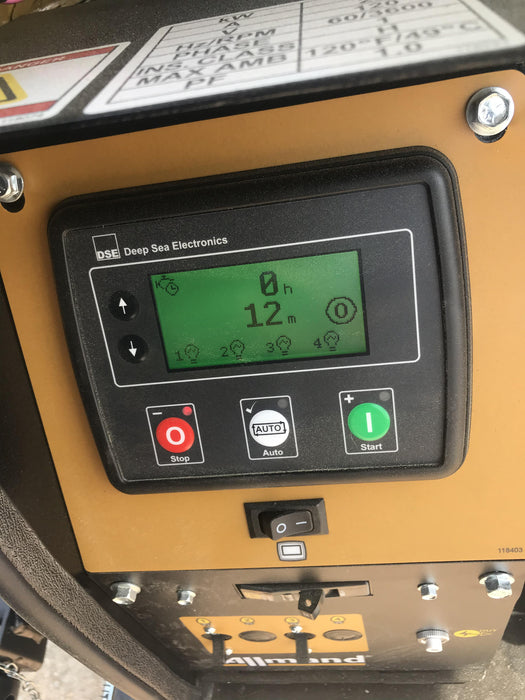 2022 Allmand NLV3GR (4) LED Light Fixture 350W, 23' Vertical Mast, 3kW Prime, Towable, Deep Sea L401, Leveling Jacks, Yanmar T4F 5.8hp