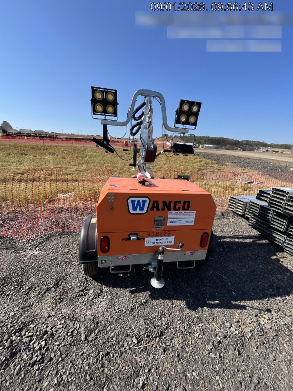 2024 Wanco WLTT-4MM4K Diesel, Deep Sea Controller, Shore Power Plug, Auto Start, (4) 350W LED Floodlights, 4kW Generator, 60 Gal Fuel Tank, 2" Ball, T3