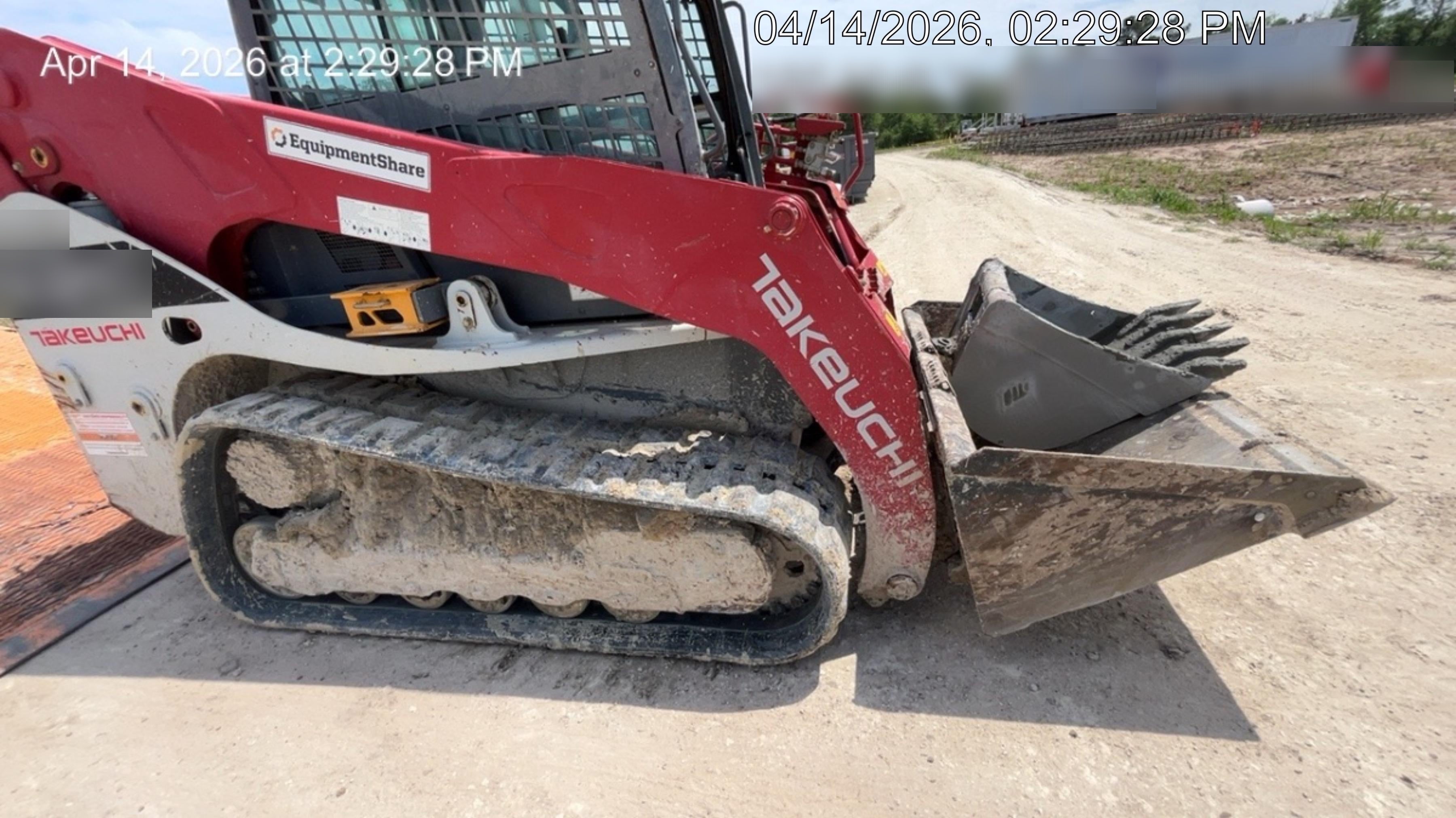 2019 Takeuchi TL12V2C ROPS/FOPS Cab, Heat/AC, Defroster, Rubber Tracks, Back-up Alarm, Front & Rear Working Lights, Auxiliary Hydraulics, Two-Speed Travel, Electronic Monitoring System, Hydraulic Universal Quick Hitch w/80" HD Smooth Dirt Bucket with Bolt-on Edge, 24.0 cu ft. Capacity
