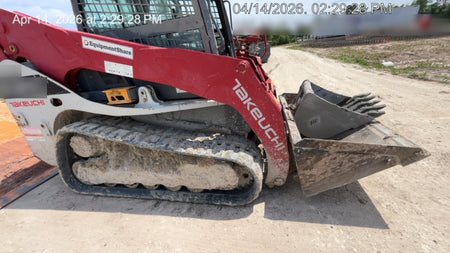 2019 Takeuchi TL12V2C ROPS/FOPS Cab, Heat/AC, Defroster, Rubber Tracks, Back-up Alarm, Front & Rear Working Lights, Auxiliary Hydraulics, Two-Speed Travel, Electronic Monitoring System, Hydraulic Universal Quick Hitch w/80" HD Smooth Dirt Bucket with Bolt-on Edge, 24.0 cu ft. Capacity