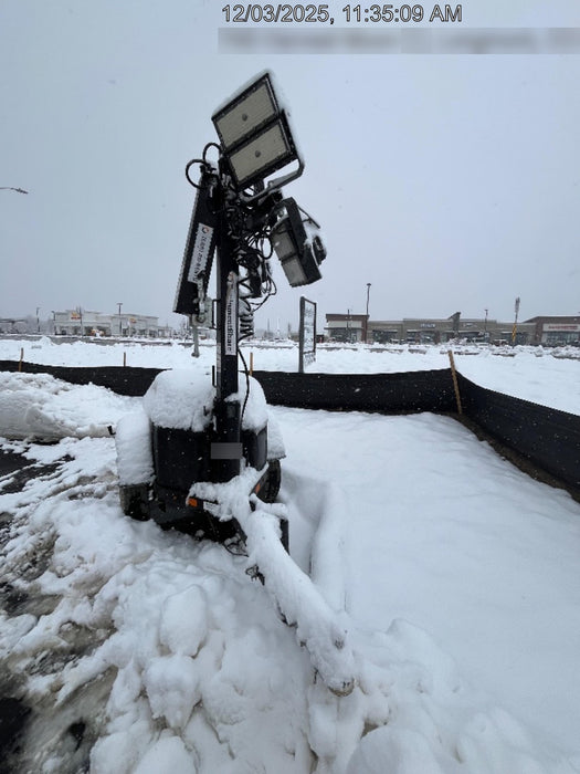 2022 Allmand NLV3GR (4) LED Light Fixture 350W, 23' Vertical Mast, 3kW Prime, Towable, Deep Sea L401, Leveling Jacks, Yanmar T4F 5.8hp