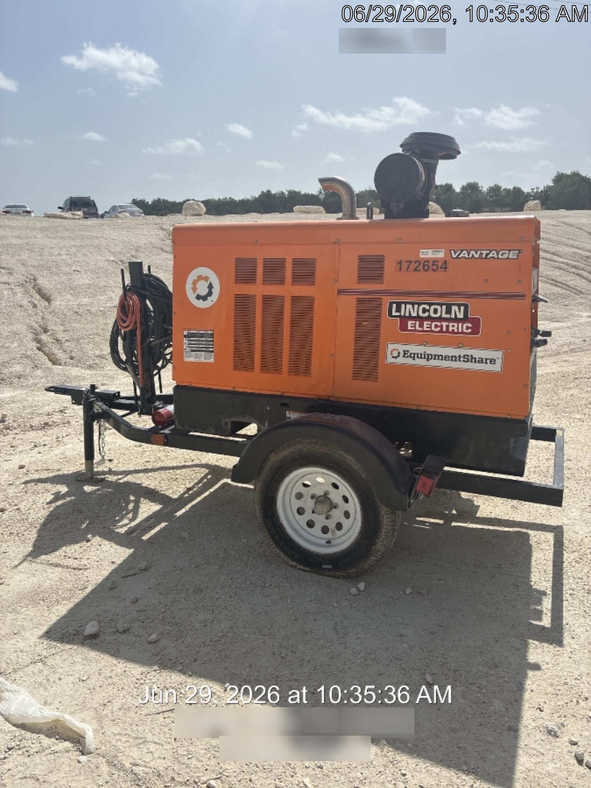 2021 Lincoln Electric Vantage 549X Ready Pak 3, ORANGE (includes trailer, cable rack, fender light kit)