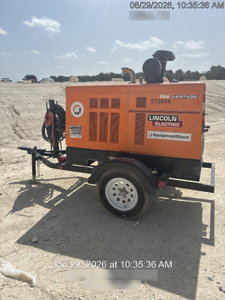 2021 Lincoln Electric Vantage 549X Ready Pak 3, ORANGE (includes trailer, cable rack, fender light kit)