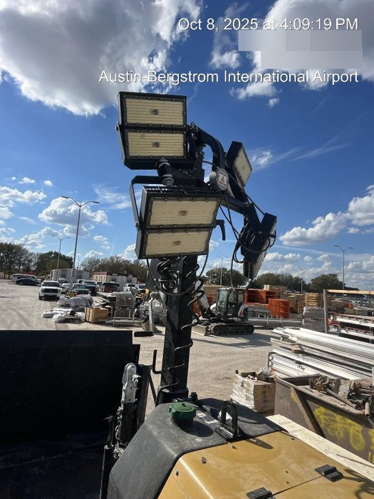 2022 Allmand NLV3GR (4) LED Light Fixture 350W, 23' Vertical Mast, 3kW Prime, Towable, Deep Sea L401, Leveling Jacks, Yanmar T4F 5.8hp