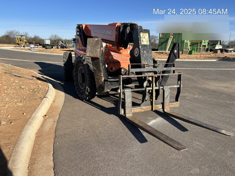 2018 Skytrak 10054 Skytrak 10054 10K Telehandler w/Open ROPS Solid Tires, LED Work Lights, Rotating Beacon, 60" Carriage/60" Forks