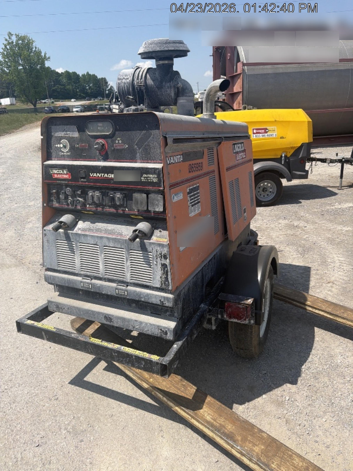 2022 Lincoln Electric Vantage 549X Crosslink Technology, Trailer Mounted, ES Decals, T3