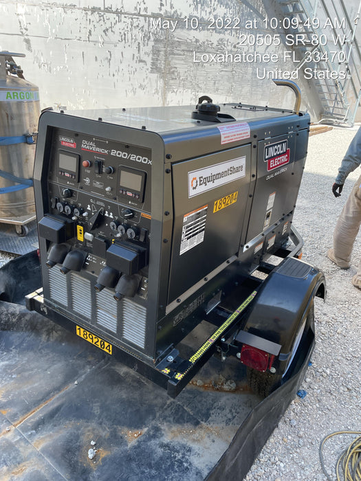 2021 Lincoln Electric Dual Maverick 200/200X Ready Pak 3, Includes Trailer, Cable Rack, Fender Light Kit