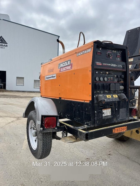 2021 Lincoln Electric Vantage 322 Vantage 322 Ready Pak 3 w/ Decals, ORANGE (includes trailer, cable rack, fender light kit) NO Telematics