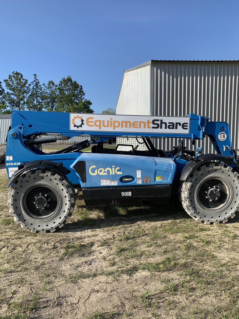 2018 Genie GTH-636 Genie GTH-636 w/Open ROPS, Solid Tires, Work Light/Beacon, 48" Carriage and Forks