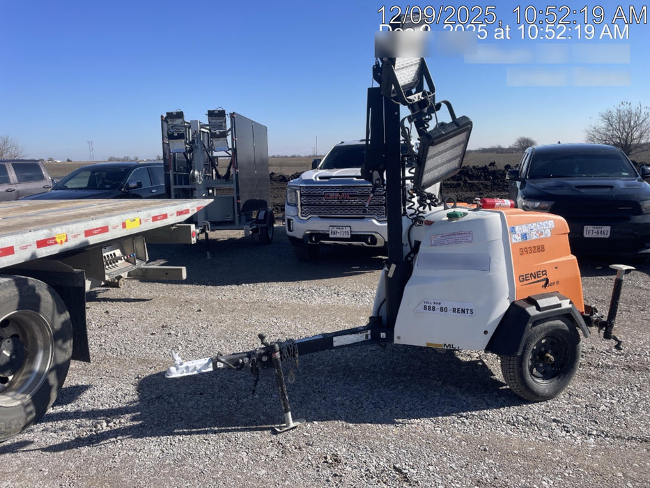 2024 Generac MLT2 Diesel, Flex Switch 120V Input, Powerzone Controller, 
(4) 320W LED Lights, 4kW Generator, 39.9 Gal Fuel Tank, 2" Ball, T3