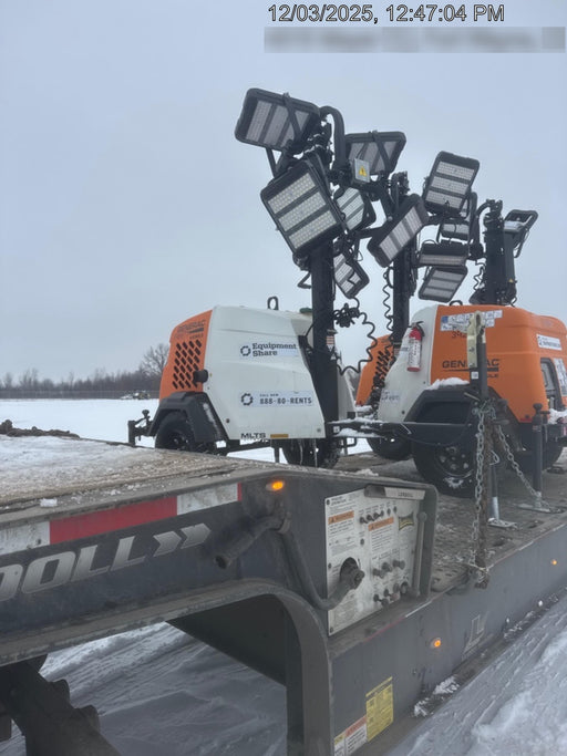 2024 Generac MLT2 Diesel, Flex Switch 120V Input, Powerzone Controller, 
(4) 320W LED Lights, 4kW Generator, 39.9 Gal Fuel Tank, 2" Ball, T3