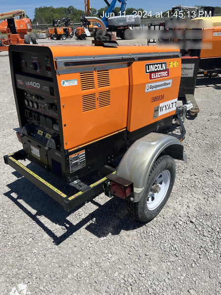 2023 Lincoln Electric LE400 Kubota V1505, Trlr, Cable Rack, Light Kit, ES Decals, T3