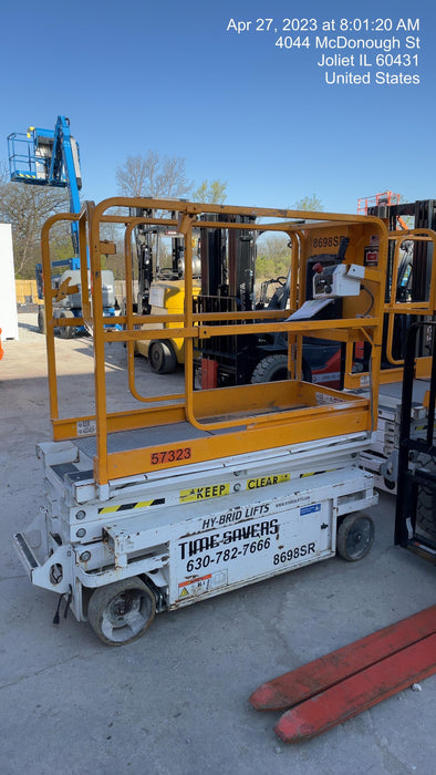 Custom Equipment HB-1430 <ul>
 <li>Hy-Brid Scissor Lift</li>
  <li>Platform capacity up to 670 lbs.</li>
  <li>Working height up to 20 ft</li>
  <li>Weighs under 1,700 lbs.</li>
  <li>Non-marking wheels </li>
</ul>