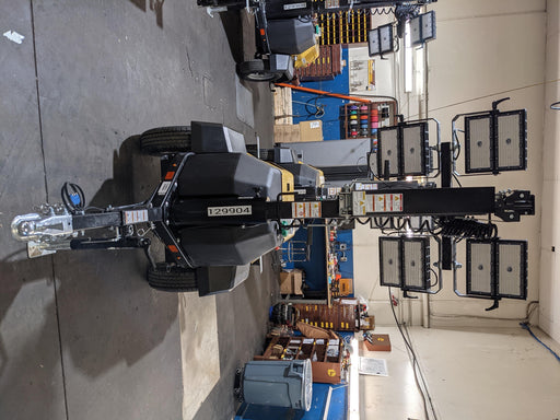 2021 Allmand NLV3GR (4) LED Light Fixture 350W, 23' Vertical Mast, 3kW Prime, Towable, Deep Sea L401, Leveling Jacks, Yanmar T4F 5.8hp