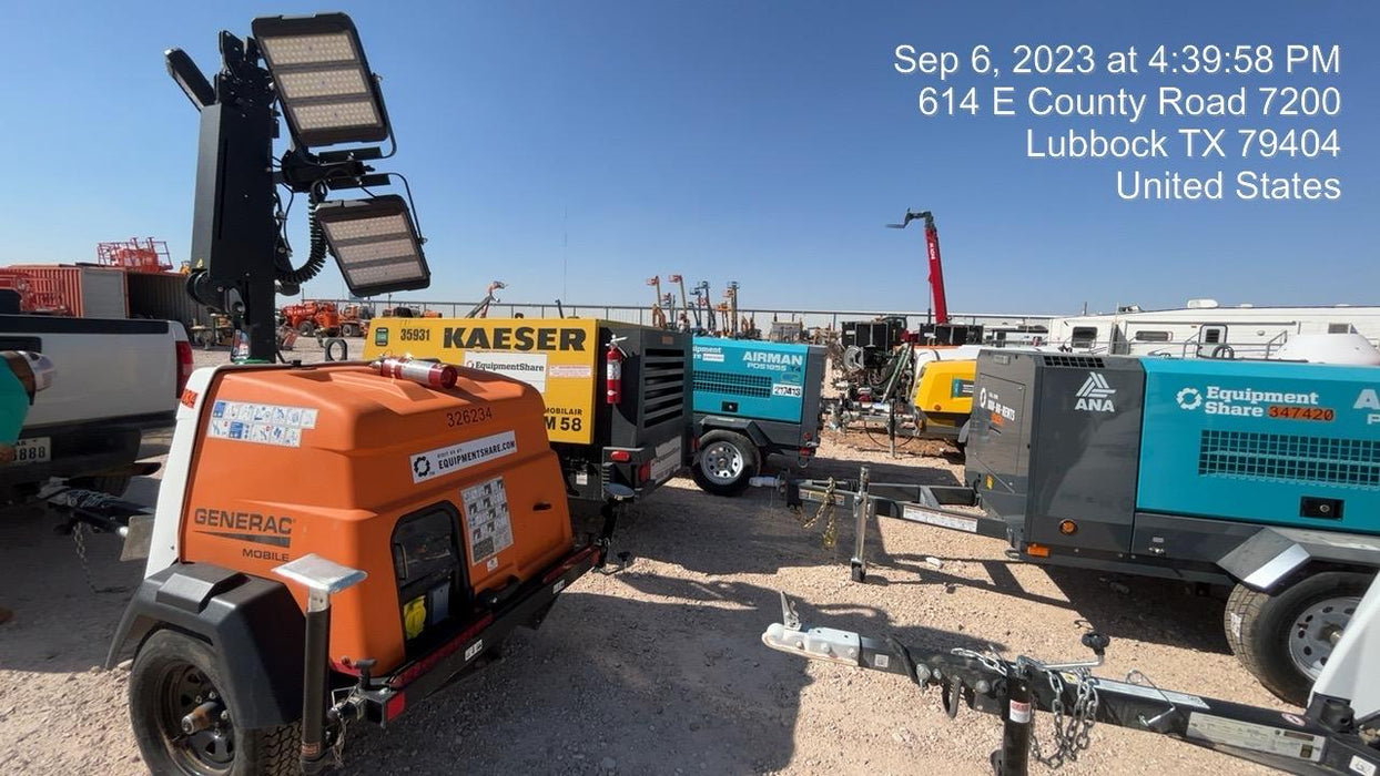 2023 Generac MLT2 Diesel, Flex Switch 120V Input, Powerzone Controller, (4) 320W LED Lights, 4kW Generator, 39.9 Gal Fuel Tank, 2" Ball, T3