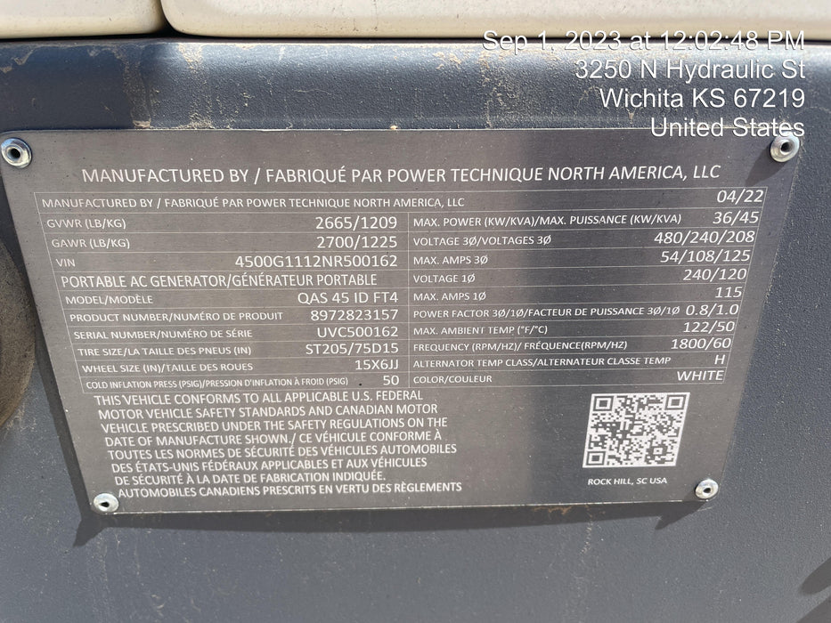 2022 ATLAS COPCO QAS45