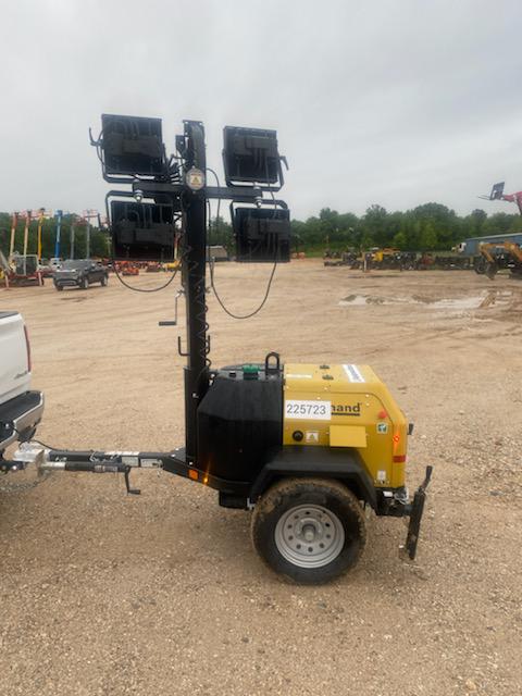 2022 Allmand NLV3GR (4) LED Light Fixture 350W, 23' Vertical Mast, 3kW Prime, Towable, Deep Sea L401, Leveling Jacks, Yanmar T4F 5.8hp