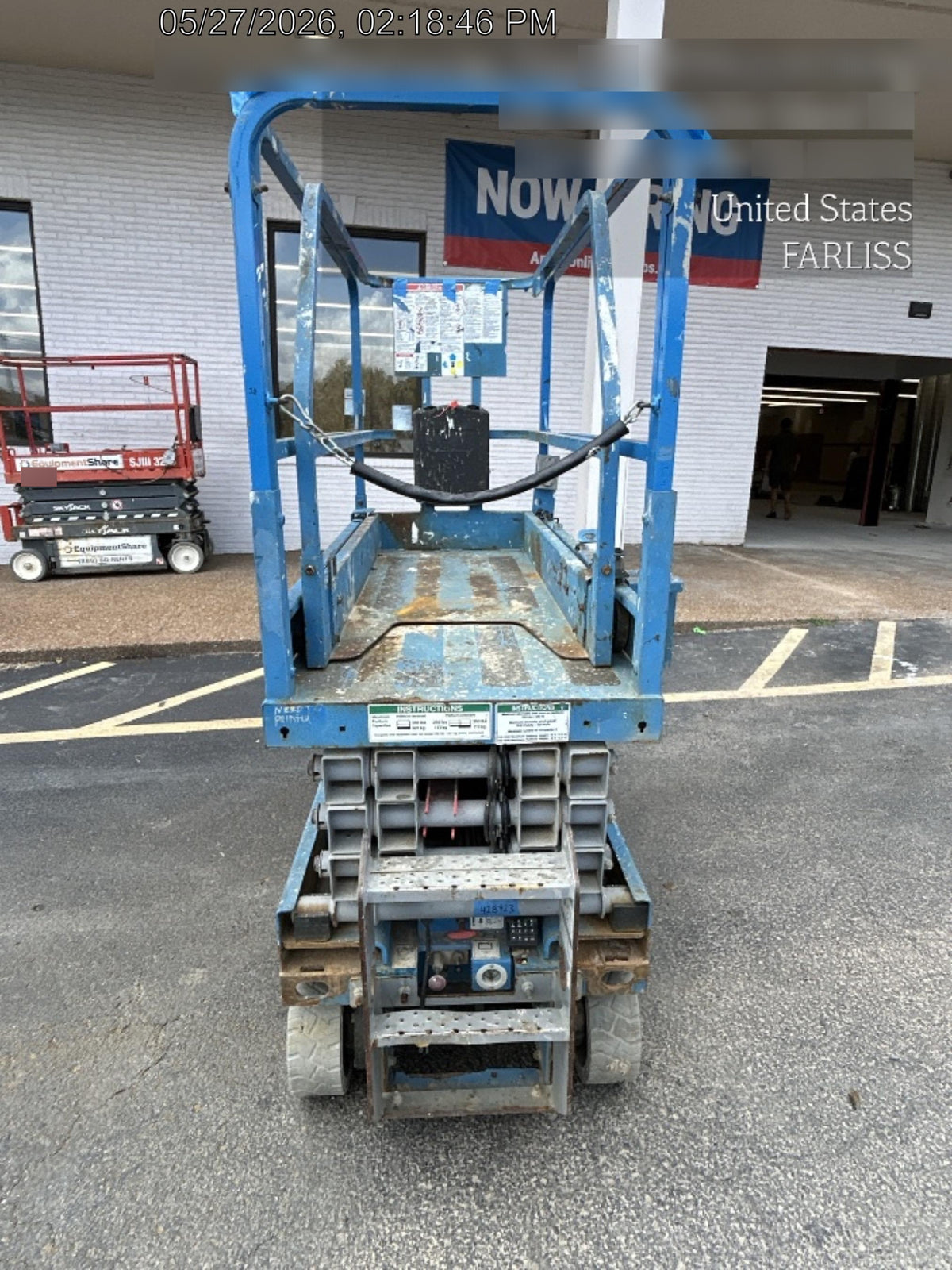2019 Genie GS-1930 Fixed Rails with Chain Entry