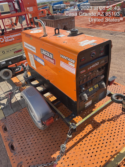 2022 Lincoln Electric LE400 Kubota V1505, Trlr, Cable Rack, Light Kit, ES Decals, T3