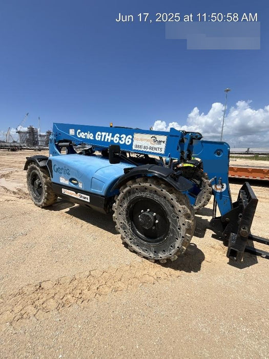 2018 Genie GTH-636 Genie GTH-636 w/Open ROPS, Work Lights, Solid Tires, RH Cab Mesh, Beacon, 48" Carriage and Forks