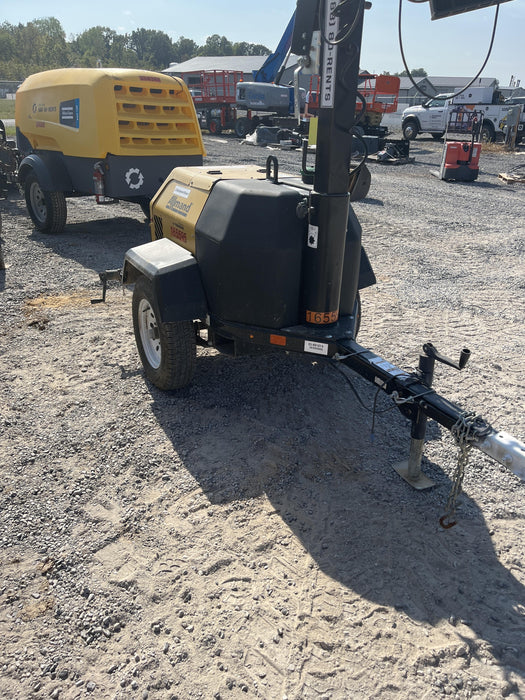 2021 Allmand NLV3GR (4) LED Light Fixture 350W, 23' Vertical Mast, 3kW Prime, Towable, Deep Sea L401, Leveling Jacks, Yanmar T4F 5.8hp