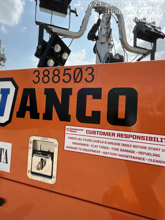 2024 Wanco WLTT-4MM4K Diesel, Deep Sea Controller, Shore Power Plug, Auto Start, (4) 350W LED Floodlights, 4kW Generator, 60 Gal Fuel Tank, 2" Ball, T3