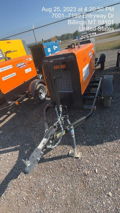 2021 Lincoln Electric Vantage 322 Vantage 322 Ready Pak 3 w/ Decals, ORANGE (includes trailer, cable rack, fender light kit) NO Telematics