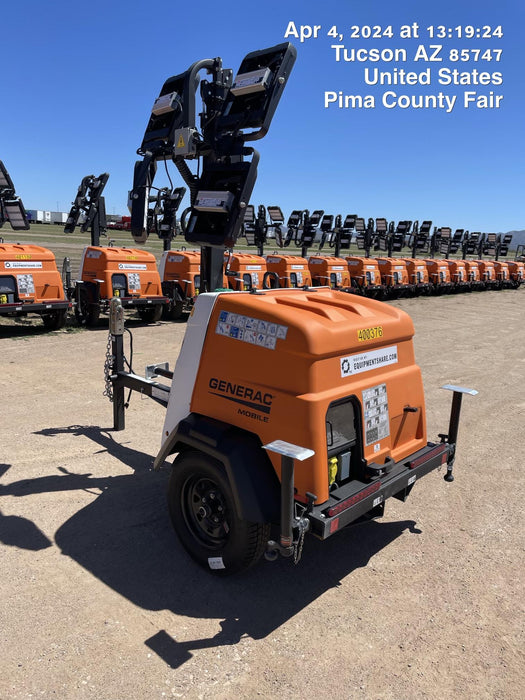 2024 Generac MLT2 Diesel, Flex Switch 120V Input, Powerzone Controller, 
(4) 320W LED Lights, 4kW Generator, 39.9 Gal Fuel Tank, 2" Ball, T3